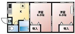 サンドリバーハイツ 2Kの間取図画像