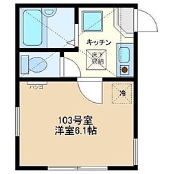 フェリーチェ 1Kの間取図画像
