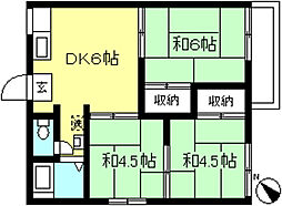 クレイントピア 3DKの間取図画像