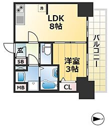 プレサンス兵庫駅前 1LDKの間取図画像