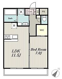 MapleAnnex 1LDKの間取図画像