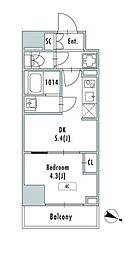 GRANPASEO東十条 1DKの間取図画像