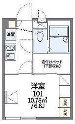 レオパレス渡田山王町 1Kの間取図画像