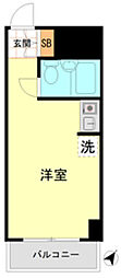 スカイコート横浜日ノ出町 ワンルームの間取図画像