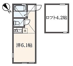 プライムスクエア東白楽 ワンルームの間取図画像