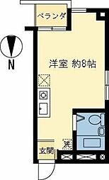 オオギヤハウス5 ワンルームの間取図画像