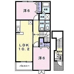 アルモニー 2LDKの間取図画像