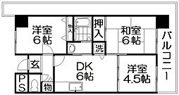 グランヴィラ香里 3DKの間取図画像