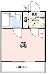 プライズ川口芝 1Kの間取図画像