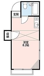 サンパティーノ ワンルームの間取図画像