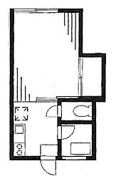 ビラ相南 1Kの間取図画像