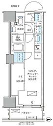 パークアクシス品川天王洲アイル 1LDKの間取図画像