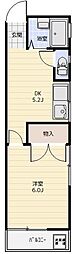 シティハイツ淵野辺 1DKの間取図画像