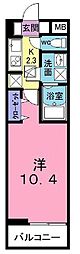 ルーモベルビ・トロア 1Kの間取図画像