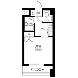 シンシア白金山北ホームズ 1Kの間取図画像