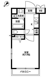 EmpereurFerWada 1Kの間取図画像