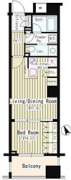 コクヨーレ日本橋 1LDKの間取図画像