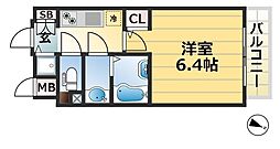 S-RESIDENCE神戸元町 1Kの間取図画像
