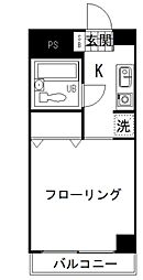 メゾンセシモ ワンルームの間取図画像