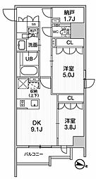 SEASONFLATS新大塚 2SDKの間取図画像