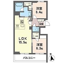 トラストメゾン本郷町 00102 ｜ 栃木県小山市本郷町２丁目6-27（賃貸マンション2LDK・1階・64.94㎡） その2