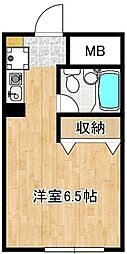 ベルウッドハイツ川口 ワンルームの間取図画像