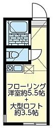 ユナイト宮田町ジョルディ・アルバ ワンルームの間取図画像