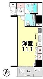 レヴィーガときわ台crob ワンルームの間取図画像