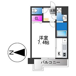 M'PLAZA布施駅前参番館 1Kの間取図画像