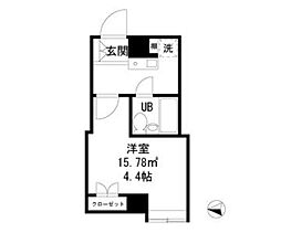 ダイヤモンドレジデンス新宿 1Kの間取図画像