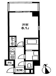 ルネッサ王子 1Kの間取図画像