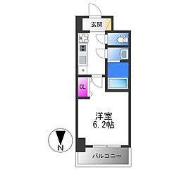 グランパシフィック今里南 1Kの間取図画像