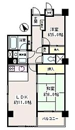 パステル中野 2DKの間取図画像