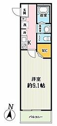 (仮称)キャメル南越谷6 1Kの間取図画像