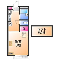 レオパレス泉佐野 1Kの間取図画像