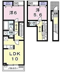 ヴァンヴェール5 2LDKの間取図画像
