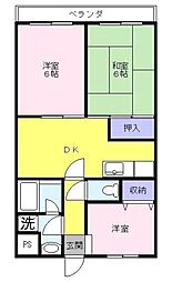 エトワール鹿沼 3DKの間取図画像