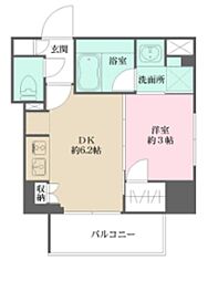 プライムアーバン西日暮里フロント 2階1DKの間取り