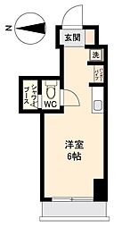 アソルティ東二番丁 ワンルームの間取図画像