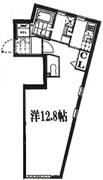 Hiroo Felicita 3階1Kの間取り