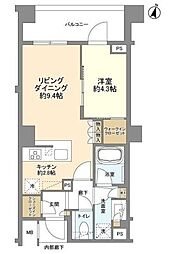 ブランズ西小山 1LDKの間取図画像
