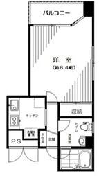 リヴュール・ツムラ 1DKの間取図画像