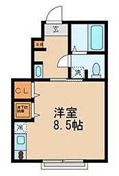 サウススクエア ワンルームの間取図画像