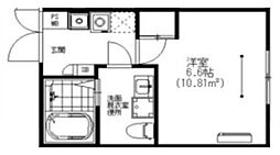 FORTWARABI 1Kの間取図画像