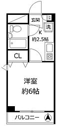 ヴィレッジ村上 1Kの間取図画像