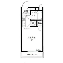 ヴィラ・ソレーユ ワンルームの間取図画像