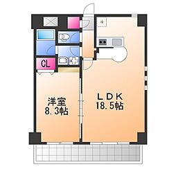 コプリー 1LDKの間取図画像