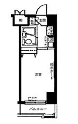 アバクス立川A棟 ワンルームの間取図画像
