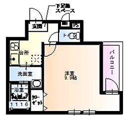 フジパレス塚口5番館 1Kの間取図画像