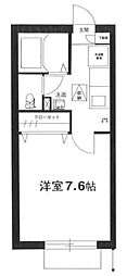 ビレックス 1Kの間取図画像